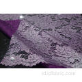 100% Polyester Cord Lace Fabric Dengan Glitter